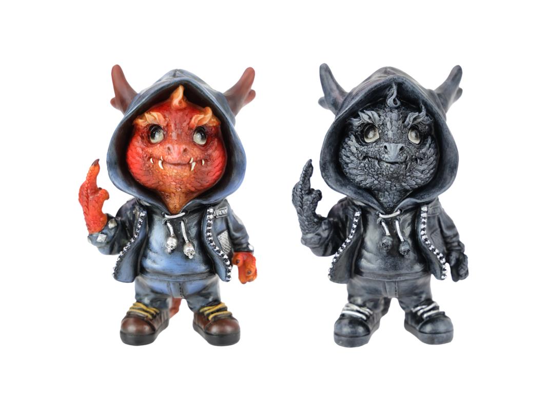 17cm Standing Hooded Vampire Dragon 2 Asstd