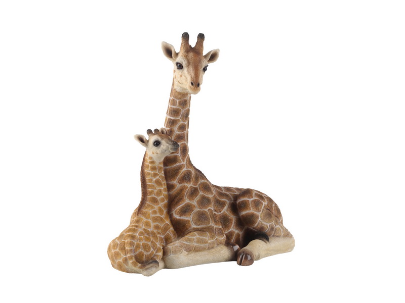 38cm Giraffe Sitting with Baby