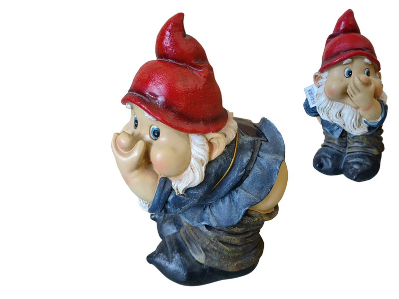 25cm Motion Activated Farting Gnome (Solar Powered)