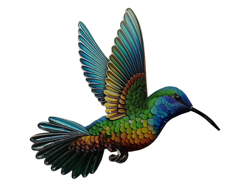 39cm Hummingbird Metal Wall Art