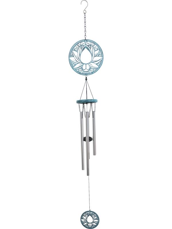 91cm Antique Turquoise Lotus Wind Chime