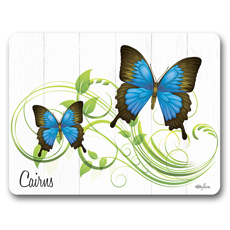 Set of 6 34x27cm Cork Placemat Ulysses Butterfly by Kelly Lane