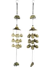 65cm Elephant with Bell Wind Chime 2 Asstd