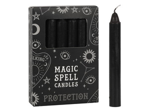 10cm Black Protection Spell Candle  (12 per packet)
