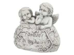 28cm Cherub Inspirational Garden Plaque