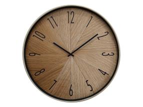 50cm Clock with Timber Look Face and Natural Colour Frame