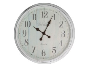 55cm White Washed Numerical Clock (Window Box)