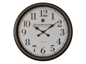 40cm Clock with Numbers in Antique Brown (Window Box)