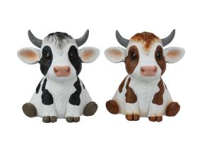 17cm Sitting Cute Spotted Cow 2 Asstd