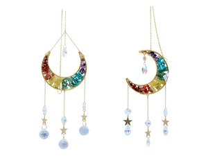 42-45cm Crystal Suncatcher Chakra Moon
