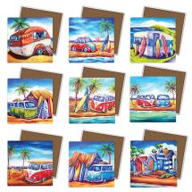 Coaster Display Pack with Kombi Design by Deb Broughton (72=Free Display) 9 Asstd
