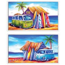 70x120cm Shadow Framed Canvas Print with Combi Design by Deb Broughton 2 Asstd 40 Percent Touch Up