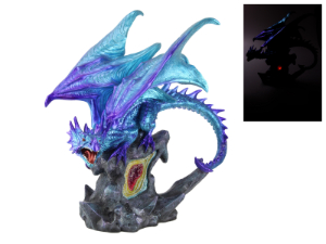 40cm Electric Blue Dragon with Light