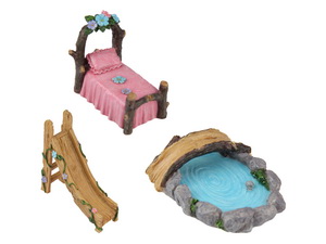 Fairy Garden Accessories Bed/Slide/Pond