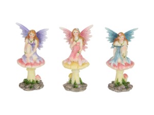 9cm Fairy on Mushroom in Display 3 Asstd