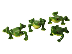 6cm Green Tree Frog 4 Asstd