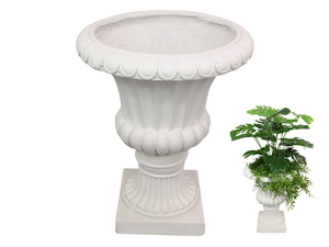 51cm White Garden Urn -Traditional Style