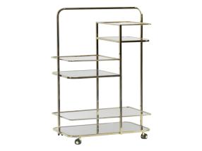 71x100cm  Gold Mirror Drink Trolley