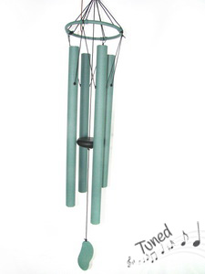 84cm Green Harmonious 4 Tube Wind Chime