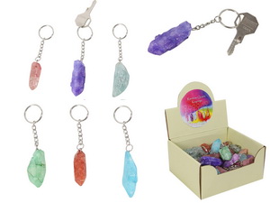 Rainbow Quartz Keyring 6 Asstd (50=Free Display)