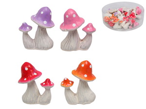 Miniature Craft Mushroom 4 Asstd