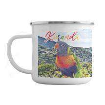 350ml Enamel Mug Lorikeet by Kelly Lane