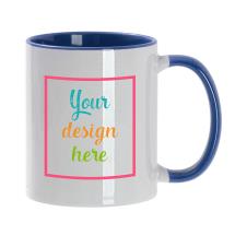 325ml Midnight Blue Porcelain Mug BLANK with Custom Design 