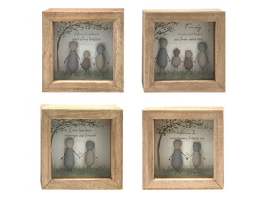 12cm Inspirational Plaque with Rock Family Design in Gift Box