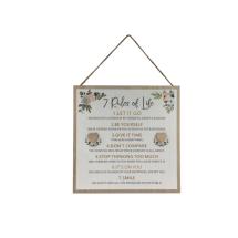 25cm Rules of Life MDF Plaque