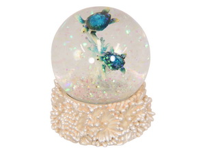 65mm Twin Turtles on Coral Base Waterball (Gift Box)