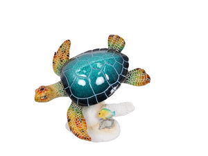 37cm Turtle on Coral Home Decor