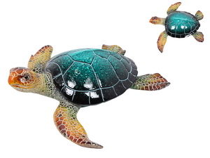 38cm Realistic Marble Blue Turtle