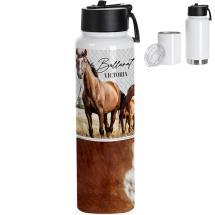 3 in 1 500ml Stainless Steel Tumbler Mug with Horse Design by Kelly Lane